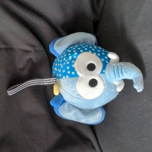 J'adore Soft Face Hanging Rattle Plush Elephant Stuffed Animal Lovey Ball